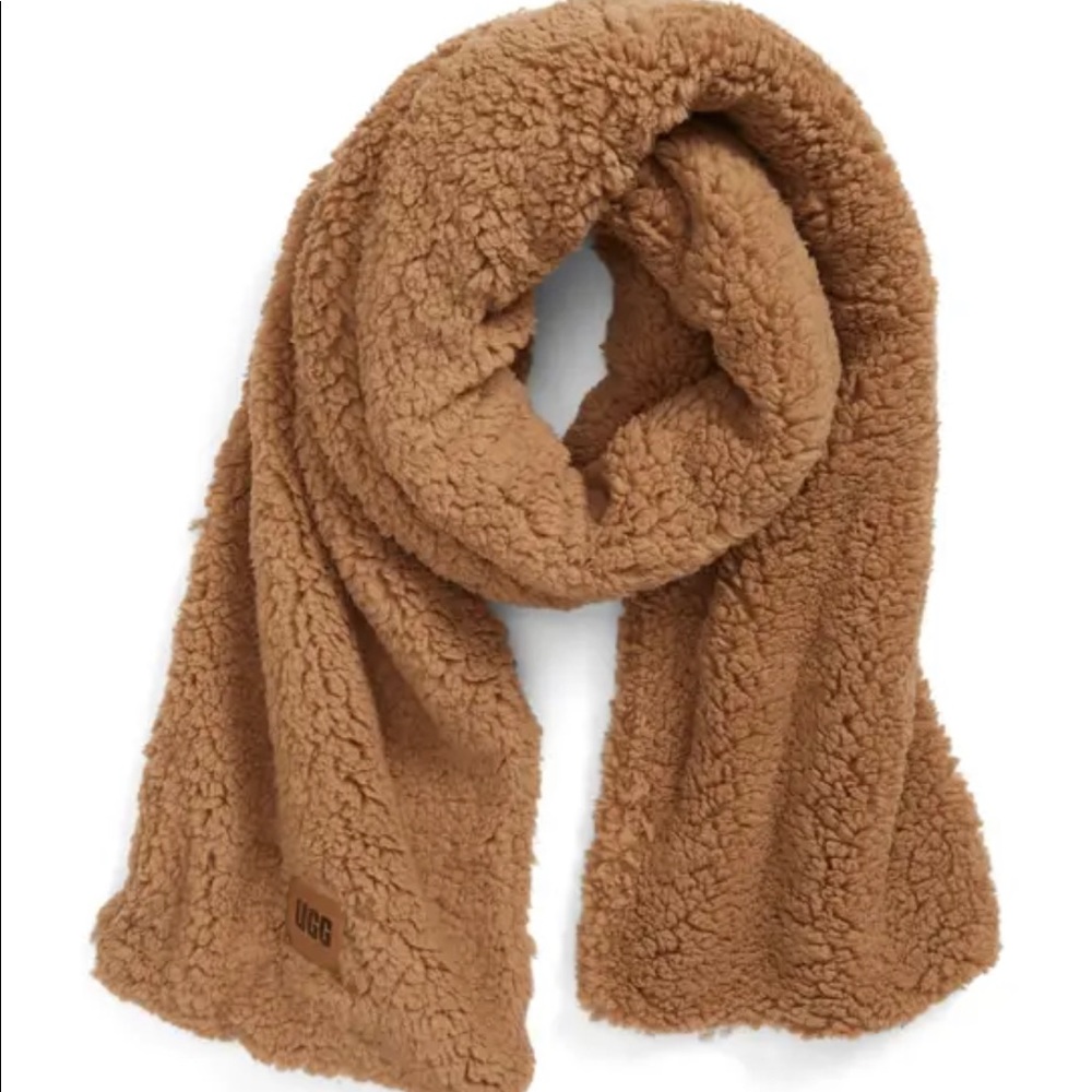 UGG Sherpa Oversized Scarf - Caramel